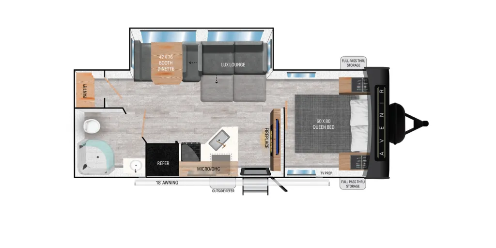 Cruiser RV Avenir 24RB floor plan