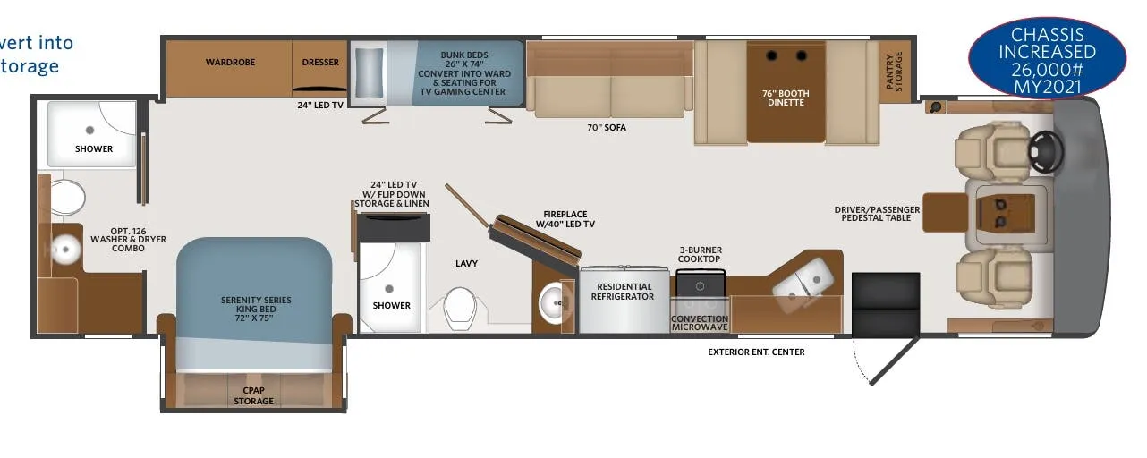 Fleetwood Bounder 36F floor plan