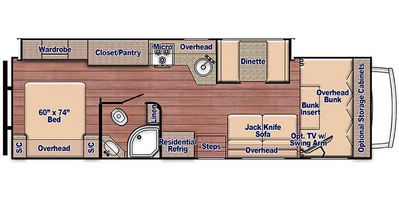 Gulf Stream Conquest Class C 6310 floor plan