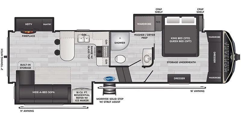 Keystone Montana High Country 281CK floor plan