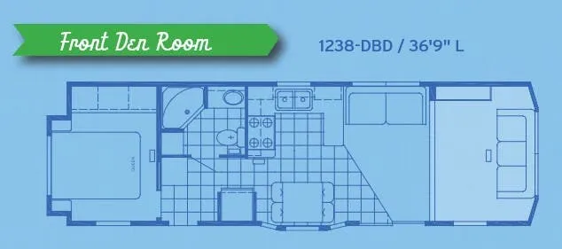 Canterbury RV Parkvue 1238-DBD floor plan