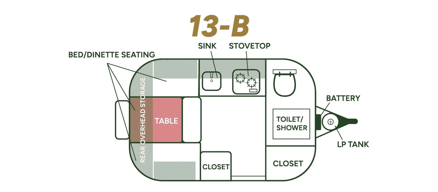 Scamp 13 Deluxe 13 DELUXE LAYOUT B floor plan