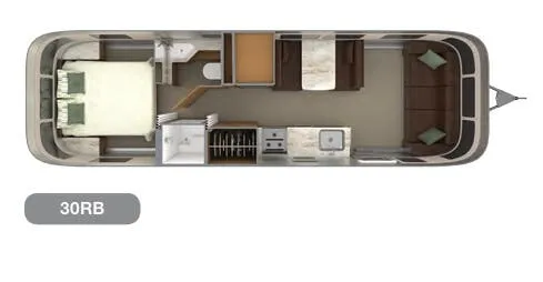 2020 Airstream Classic 30RB - Floor plan