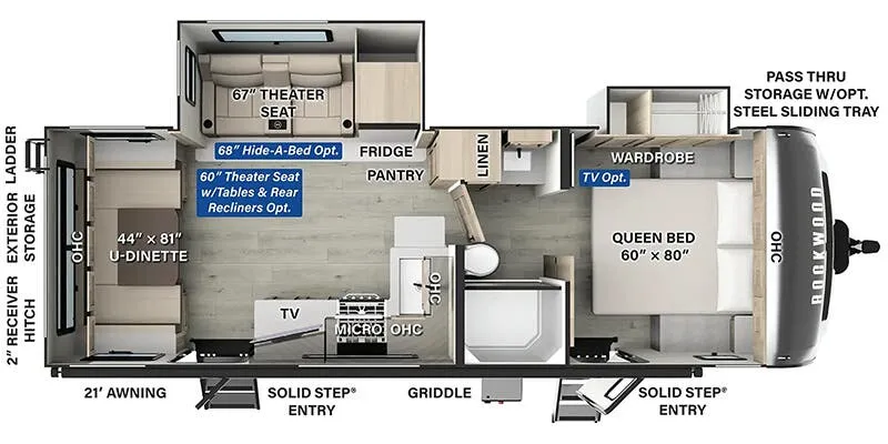 2025 Forest River Rockwood Ultra Lite 2618RD - Floor plan