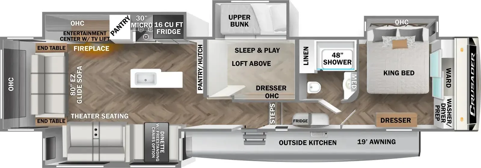Prime Time Crusader 382MBH floor plan