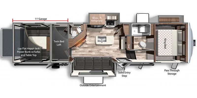 2019 Dutchmen Voltage 3615 - Floor plan