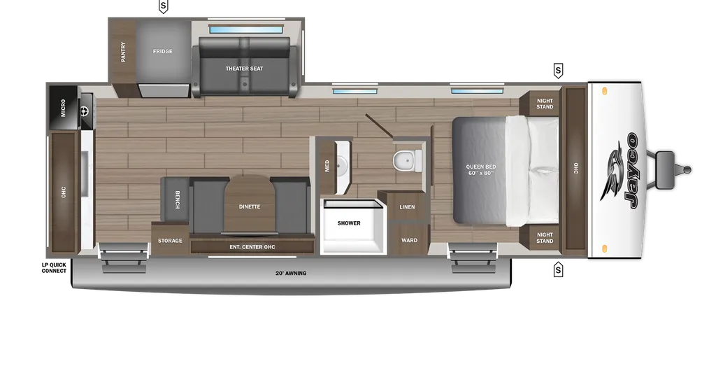2027 Jayco Jay Feather 23RK floor plan