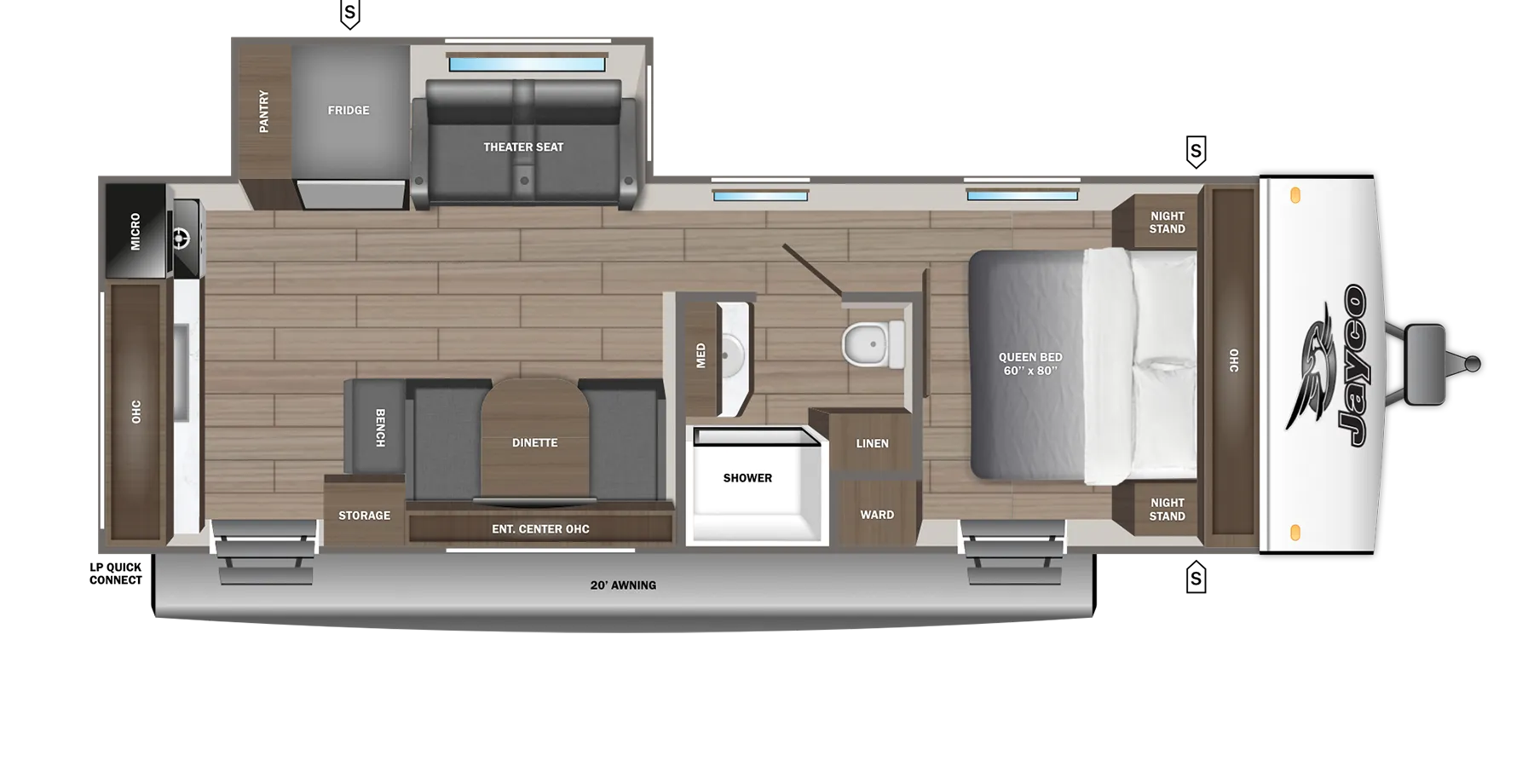 2027 Jayco Jay Feather 23RK - Floor plan