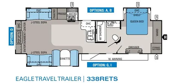 Jayco Eagle 338RETS floor plan