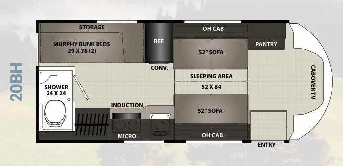Coachmen Cross Trail EV 20BH floor plan