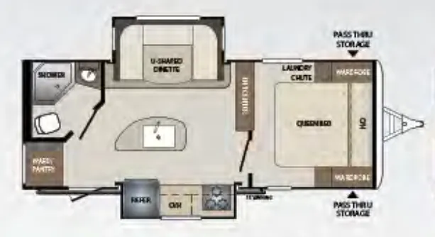 Keystone Bullet 220RBI floor plan