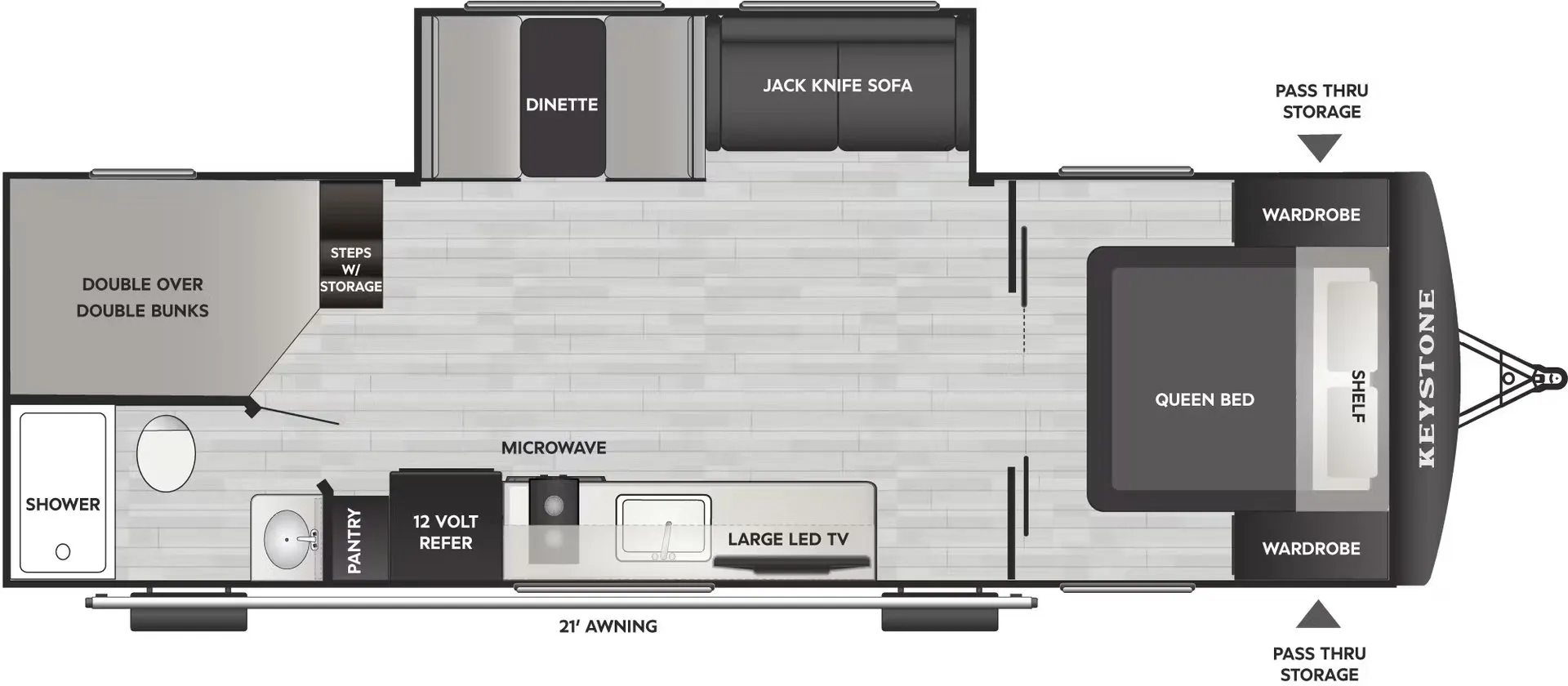 2026 Keystone Passport Classic 260BHCWE - Floor plan