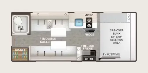 Thor Motor Coach Freedom Elite 19HX floor plan