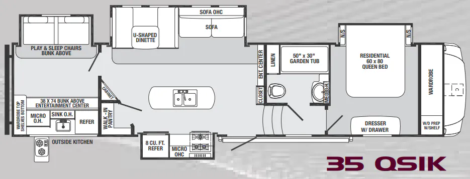 Forest River Sabre 35 QSIK floor plan