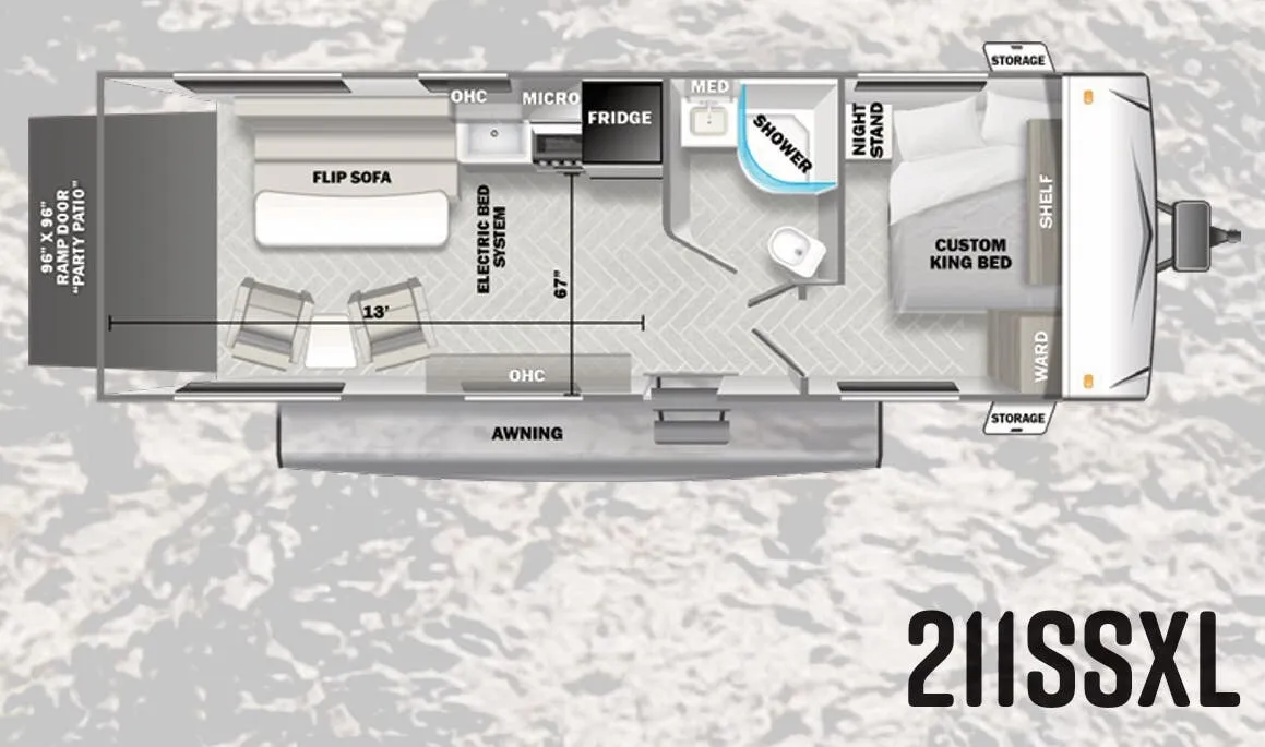 Forest River Salem 211SSXL floor plan