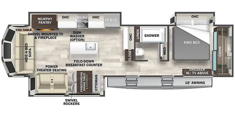 2025 Forest River Cedar Creek Cottage 40CRS floor plan