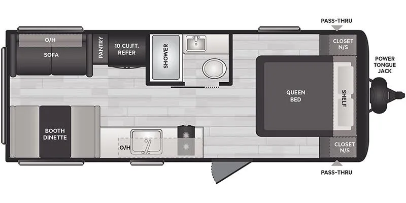Keystone Hideout Sport West 200RLWE floor plan