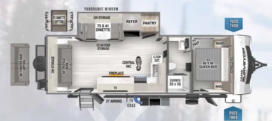 2023 Forest River Grand Surveyor 253RLS - Floor plan