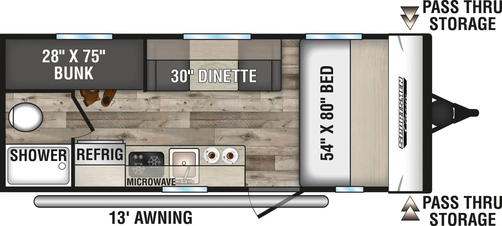 2022 K-Z Sportsmen Classic 180BH - Floor plan