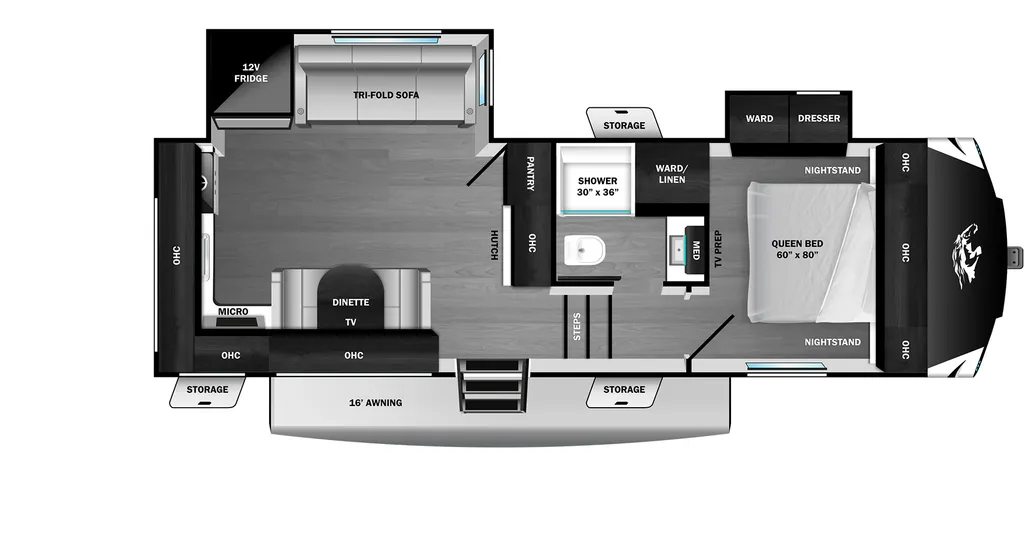 2026 Highland Ridge Open Range 24MLDS floor plan