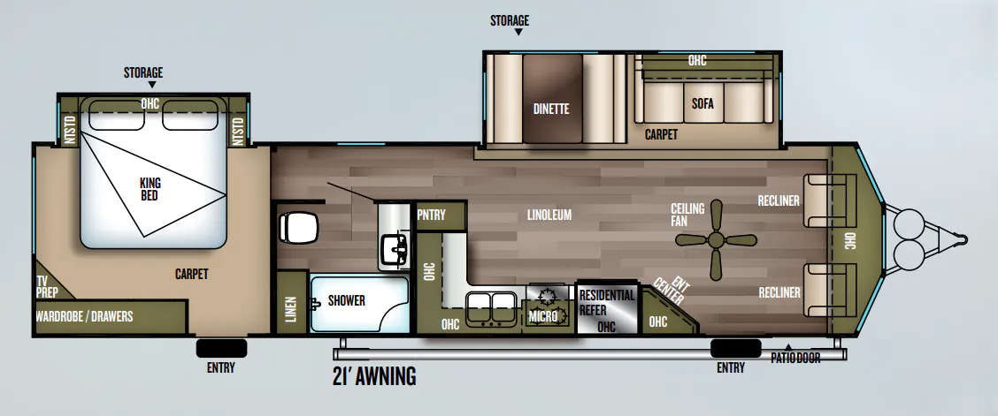 Forest River Wildwood DLX 353FLFB floor plan