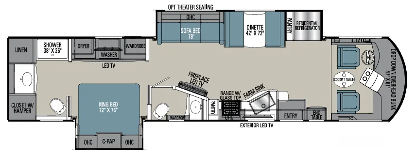 Coachmen Sportscoach SRS 365RB floor plan