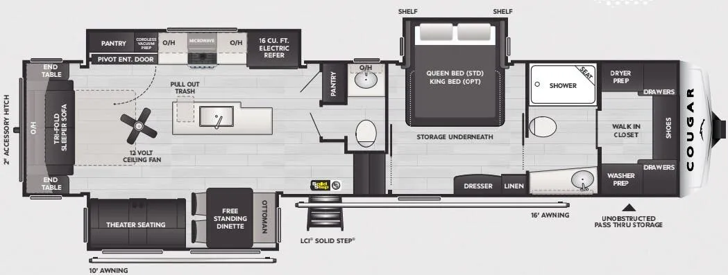 Keystone Cougar 355FBS floor plan