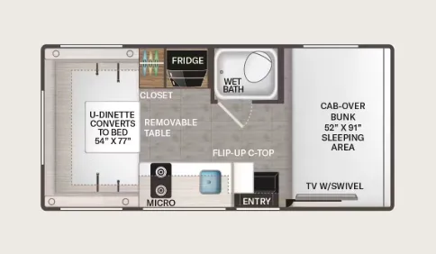 Thor Motor Coach Geneva 19VT floor plan