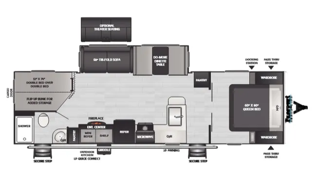 Keystone Passport SL Series 2900BH floor plan
