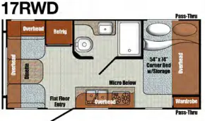 Gulf Stream Vintage Cruiser 17RWD floor plan