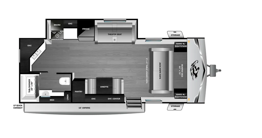 2026 Open Range RV Range Lite 211RKM floor plan