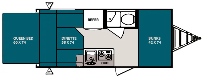 Forest River R-Pod RP-172T floor plan
