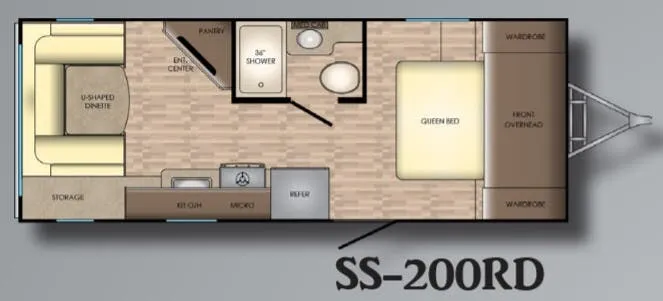 CrossRoads Sunset Trail Super Lite 200RD floor plan
