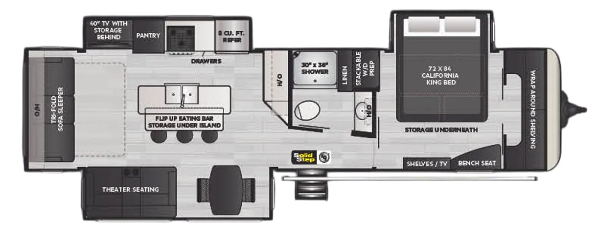 Keystone Arcadia 370RL floor plan