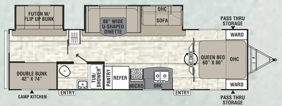 Coachmen Freedom Express Maple Leaf Edition 310 BHDSLE floor plan