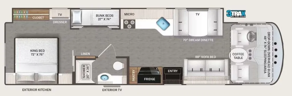 2026 Thor Motor Coach Hurricane 35J floor plan