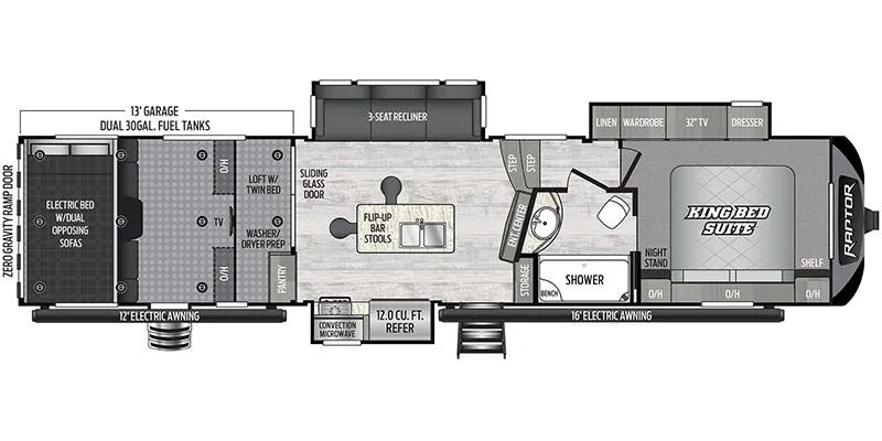 Keystone Raptor 354 floor plan