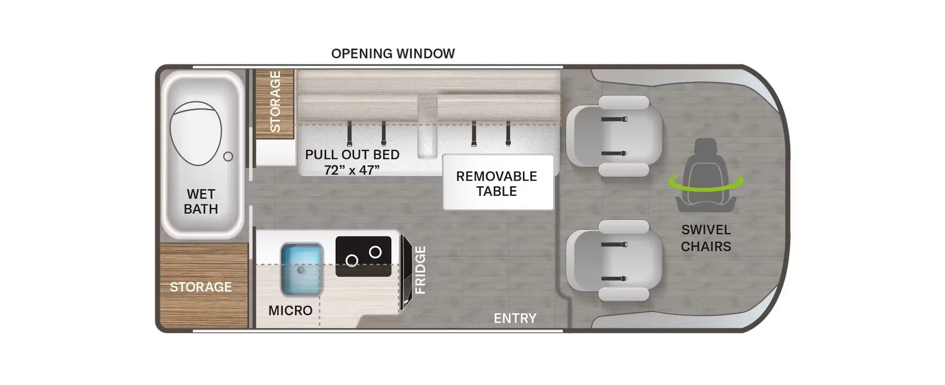 2026 Thor Motor Coach Scope 18M - Floor plan