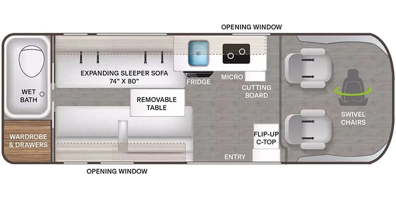 Thor Motor Coach Twist 2LB floor plan