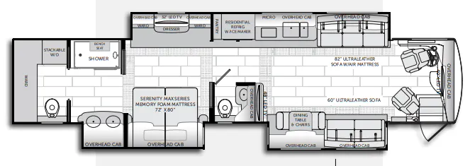 American Coach American Eagle 45T floor plan