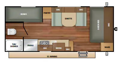 Starcraft Autumn Ridge Outfitter 20BH floor plan