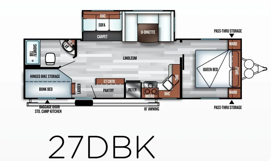 Forest River Salem 27DBK floor plan