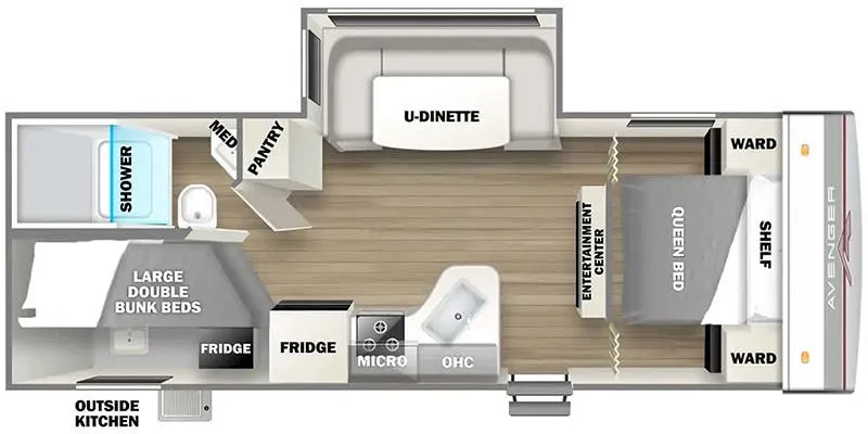 2024 Prime Time Avenger LE 24BHSLE - Floor plan