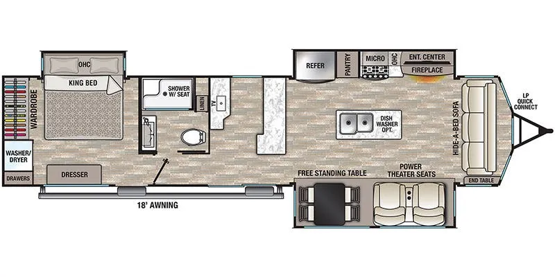 Forest River Cedar Creek Cottage 40CBAR floor plan