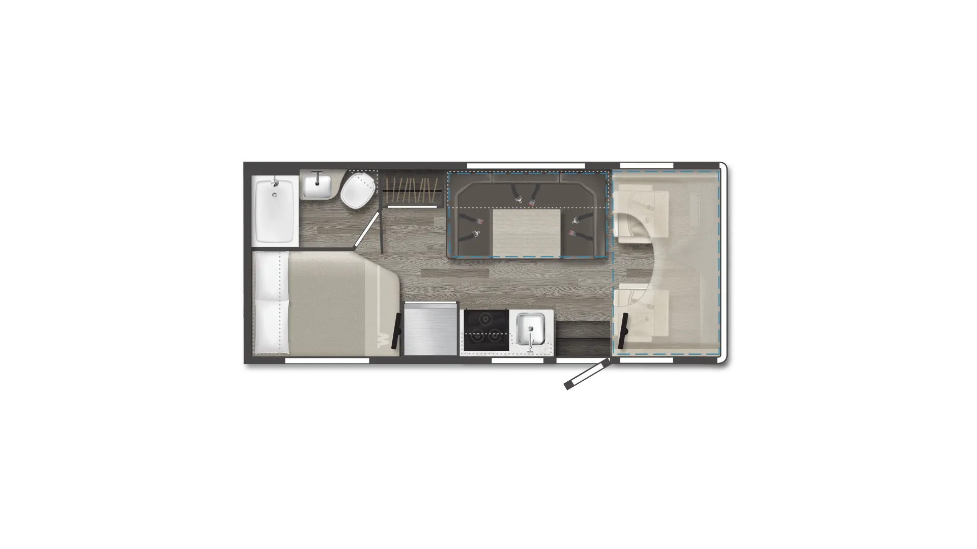 Winnebago Spirit 22R floor plan