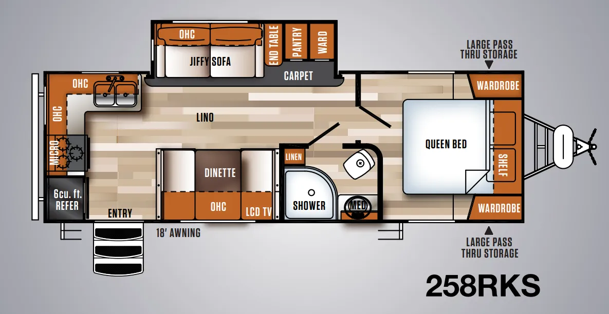 Forest River Vibe Extreme Lite 258RKS floor plan