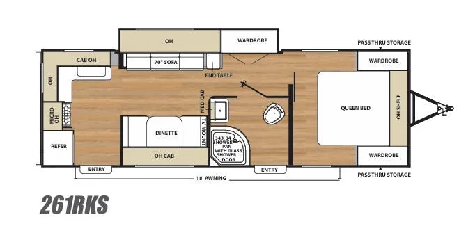 2017 Coachmen Catalina SBX 261RKS floor plan