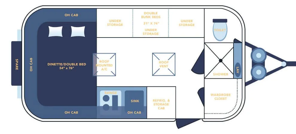 Casita Heritage DELUXE floor plan