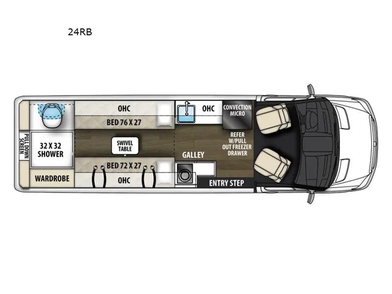 2026 Coachmen Galleria 24RB floor plan