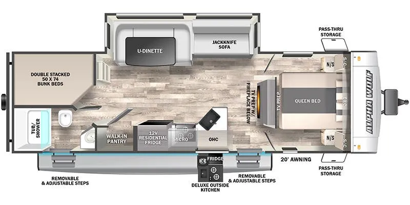 Forest River Cherokee Alpha Wolf 26DBH-L floor plan